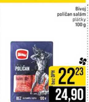 Bivoj poličan salám plátky 100 g 