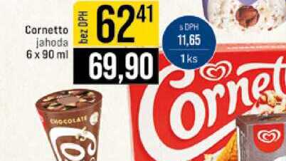 Cornetto jahoda 6 x 90 ml