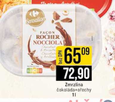 Zmrzlina čokoláda ořechy 1l