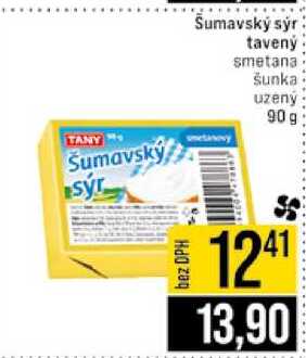 Šumavský sýr tavený smetana Šunka uzený 90 g 
