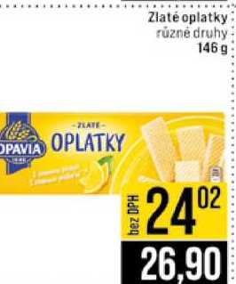 Zlaté oplatky různé druhy 146 g