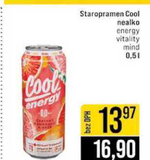 Staropramen Cool nealko energy vitality mind 0,5l 