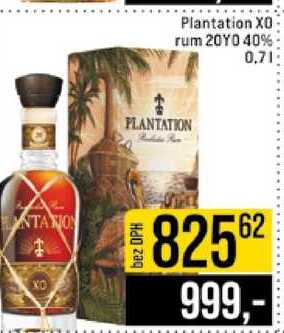 Plantation XO rum 20YO 40% 0.7l