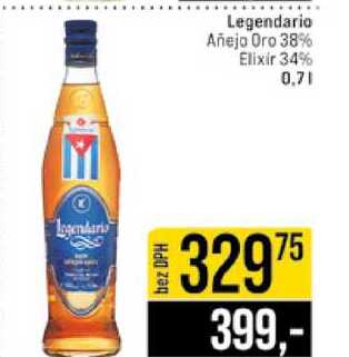 Legendario Añejo Oro 38% Elixir 34% 0,7l
