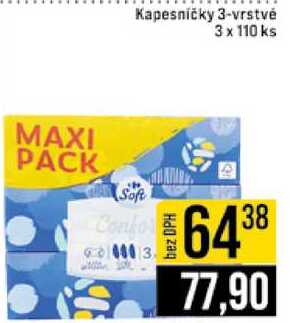 Kapesníčky 3-vrstvé 3 x 110 ks 