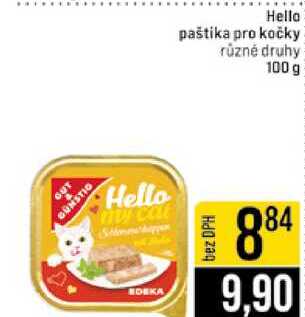 Hello paštika pro kočky různé druhy 100 g 