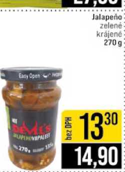 Jalapeño zelené krájené 270 g 