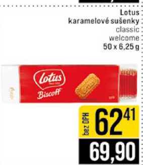 Lotus karamelové sušenky classic welcome 50 x 6,25g