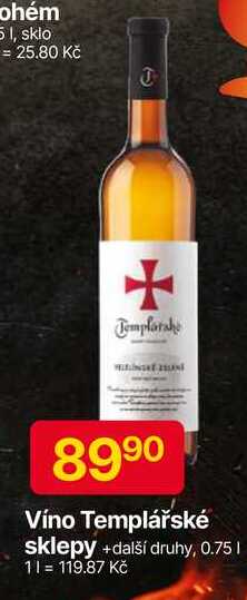 Templářské sklepy 0.75l