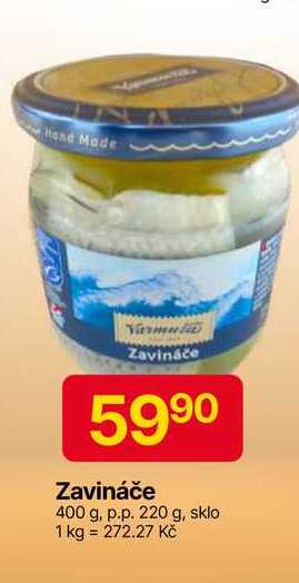 Zavináče 400 g, p.p. 220 g, sklo 