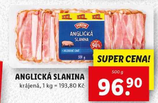 ANGLICKÁ SLANINA, 500 g 