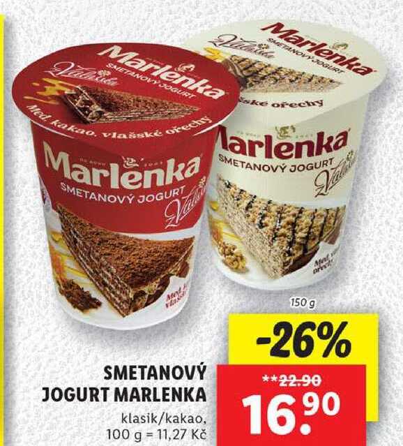 SMETANOVÝ JOGURT MARLENKA, 150 g