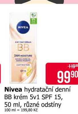 Nivea hydratační denní BB krém 5v1 SPF 15, 50 ml