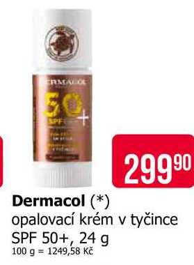 Dermacol opalovací krém v tyčince SPF 50+, 24 g 