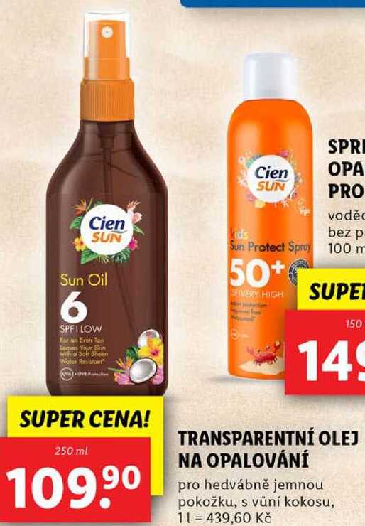 TRANSPARENTNÍ OLEJ NA OPALOVÁNÍ, 250 ml