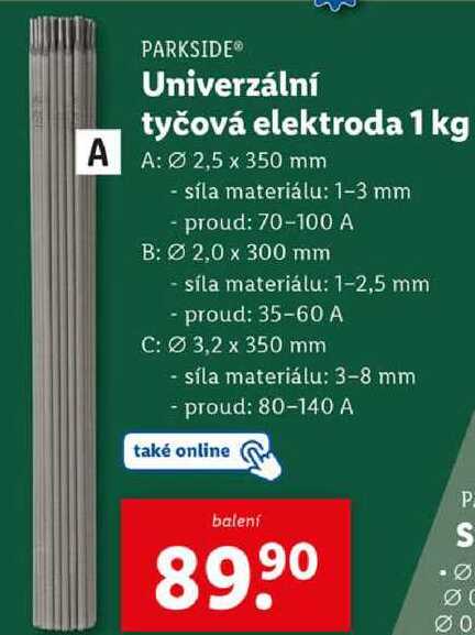 Univerzální tyčová elektroda 1 kg 
