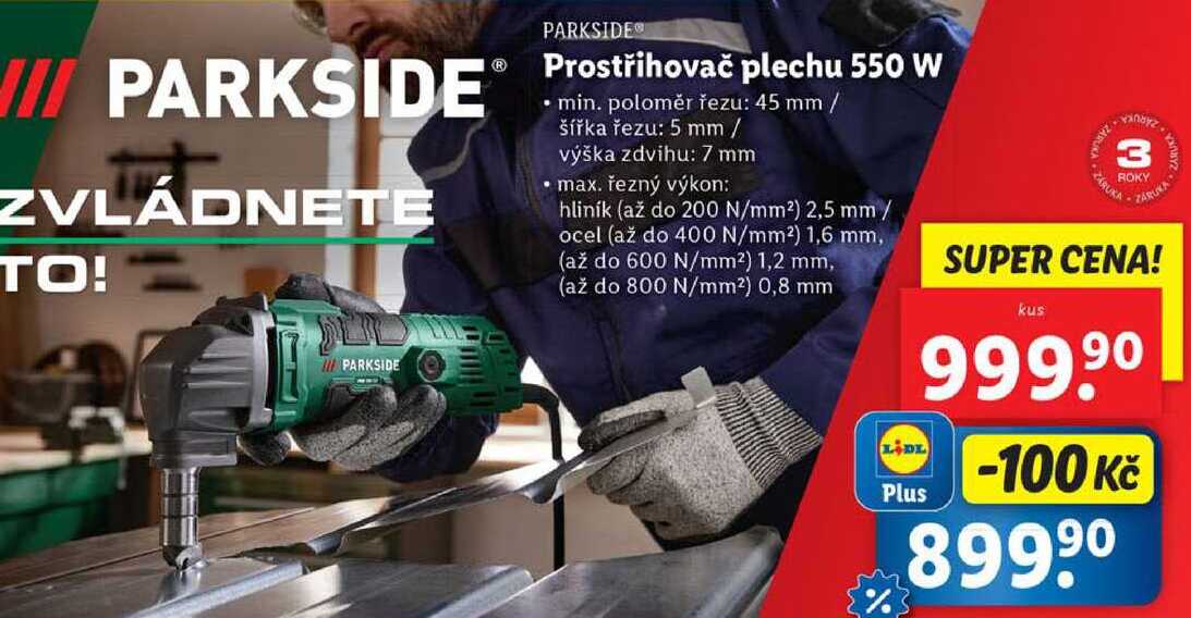 Prostřihovač plechu 550 W 