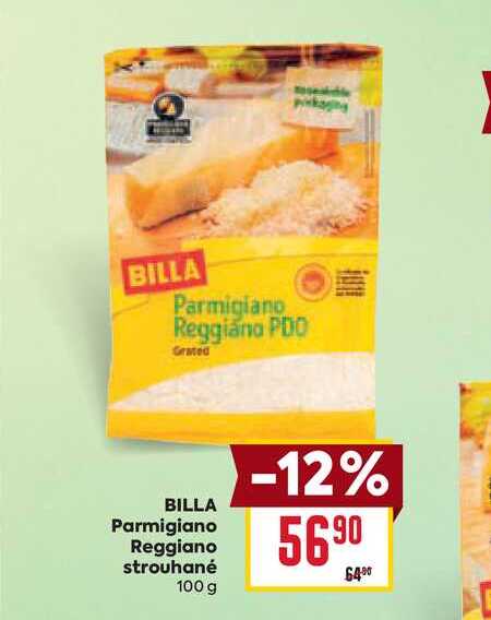 BILLA Parmigiano Reggiano strouhané 100 g 