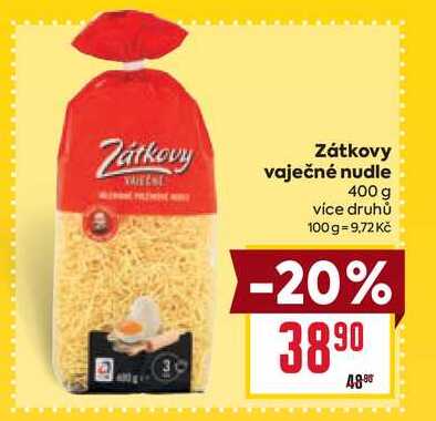Zátkovy vaječné nudle 400 g