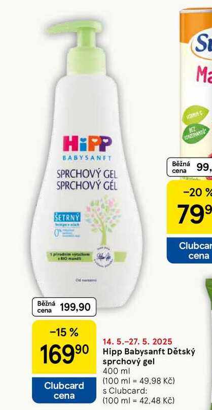 Hipp Babysanft Dětský sprchový gel, 400 ml 