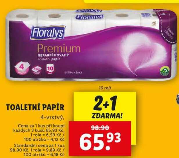 TOALETNÍ PAPÍR, 10 rolí