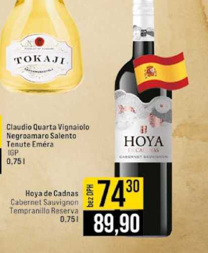 Hoya de Cadnas Cabernet Sauvignon Tempranillo Reserva 0.75l