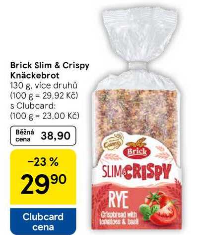 Brick Slim & Crispy Knäckebrot, 130 g 