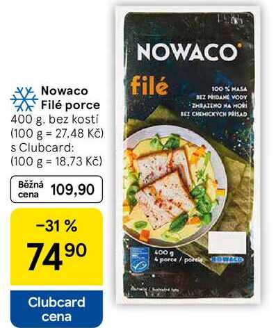 Nowaco Filé porce, 400 g, bez kostí 