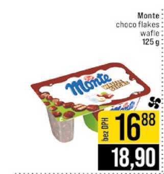 Monte choco flakes wafle 125g