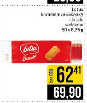 Lotus karamelové sušenky classic welcome 50 x 6,25 g 