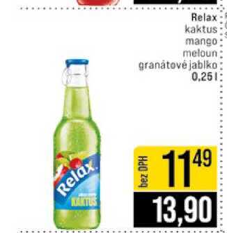Relax kaktus mango meloun granátové jablko 0.25l