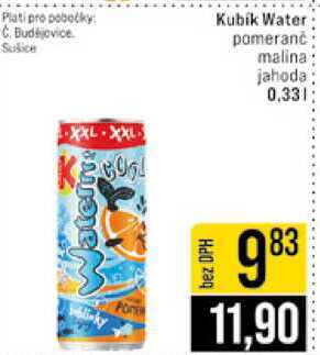Kubik Water pomeranč malina jahoda 0.33l