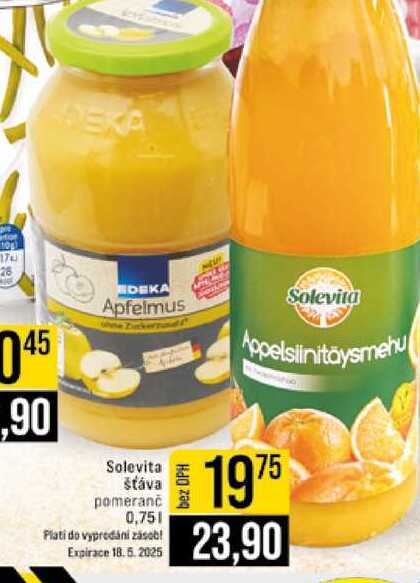 Solevita šťáva pomeranč 0,75l