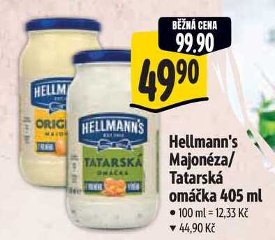 Hellmann's Majonéza/Tatarská omáčka, 405 ml 