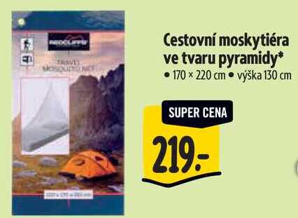 Cestovní moskytiéra ve tvaru pyramidy