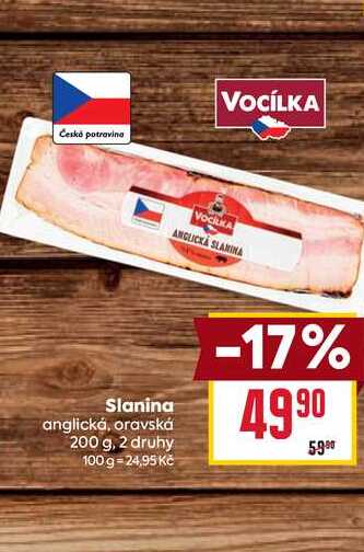 Slanina anglická, oravská 200 g 