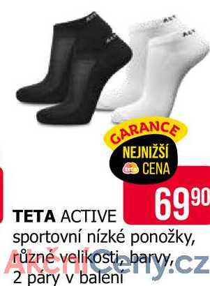 TETA sportovní nízké ponožky, různé velikosti, 2 páry v balení 