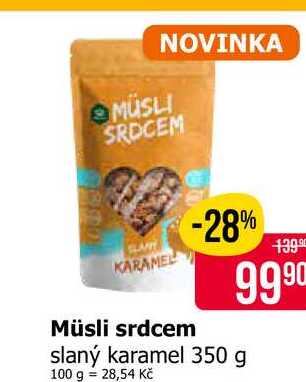Müsli srdcem slaný karamel 350 g