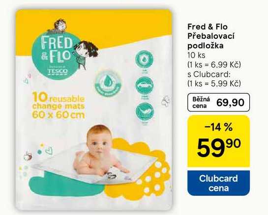 Fred & Flo Přebalovací podložka, 10 ks  