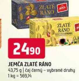 Jemča zlaté ráno 43,75 g čaj černý vybrané druhy