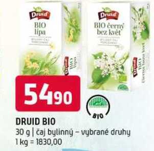 Druid BIO 30 g čaj bylinný vybrané druhy