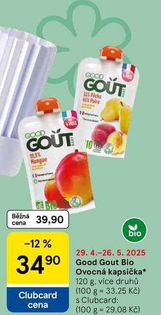 Good Gout Bio Ovocná kapsička, 120 g 