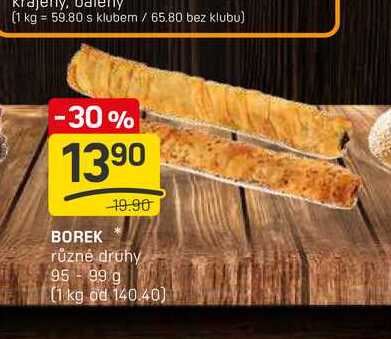 BOREK různé druhy 95-99 g 
