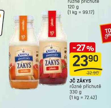 JČ ZÁKYS různé příchutě 330 g 