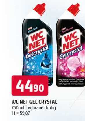 WC net gel crystal 750 ml vybrané druhy