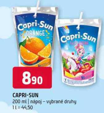 Capri-Sun 200 ml nápoj vybrané druhy 