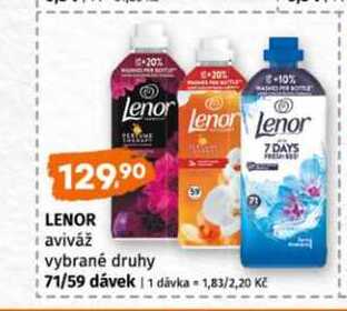 Lenor aviváž vybrané druhy 