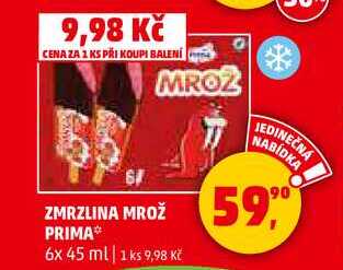 ZMRZLINA MROŽ PRIMA, 6x 45 ml  