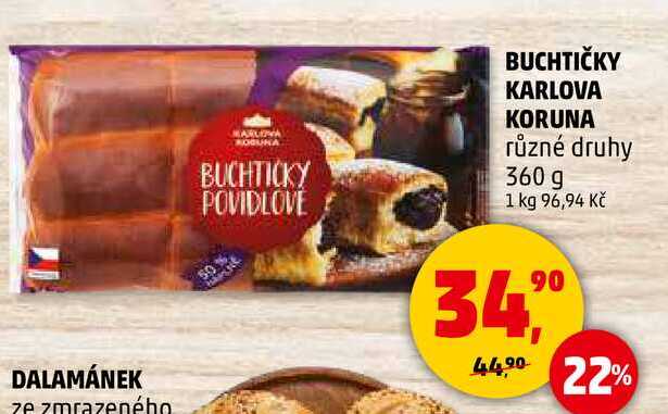 BUCHTIČKY KARLOVA KORUNA různé druhy, 360 g 