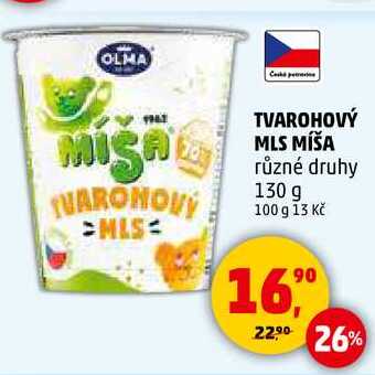 TVAROHOVÝ MLS MÍŠA různé druhy, 130 g 